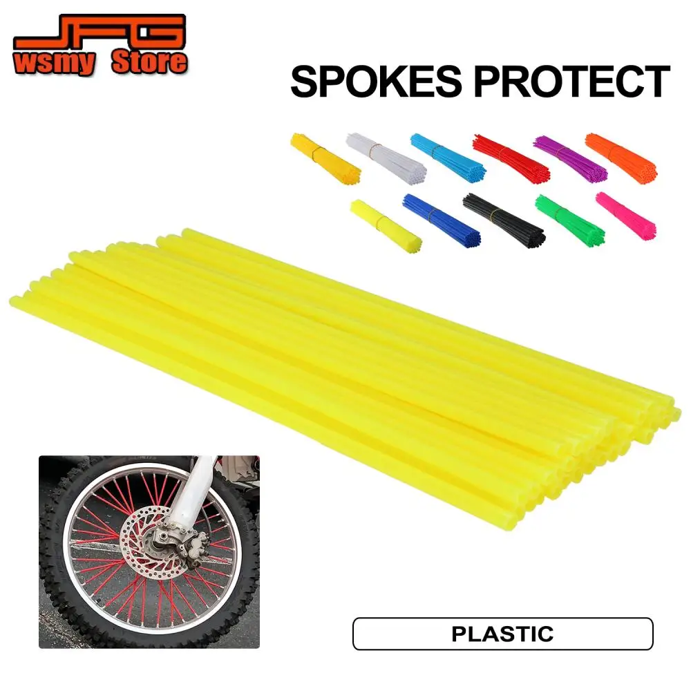 72 PCS Mototrcycle Universal Dirt Bike Wheel Spoke Skins Enduro Off Road Rim For Honda YAMAHA Kawasaki Suzuki Husqvarna CRF