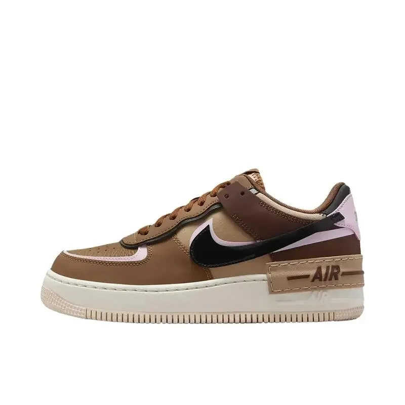 Nike Air Force 1 Shadow Low Cut Board Shoes Are Casual, Durable, Comfortable, Simple, Versatile, Women's White and Purple