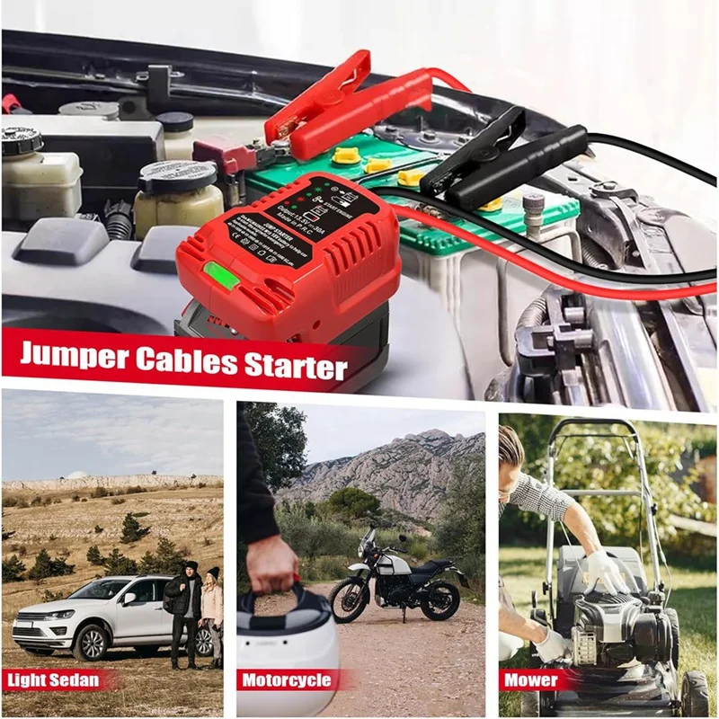 Imagem -05 - Jumper Cabos Jump Kit para Milwaukee M18 18v11awg Cabo 18v Bateria de Energia Começando Adaptador Auto Booster Cabo