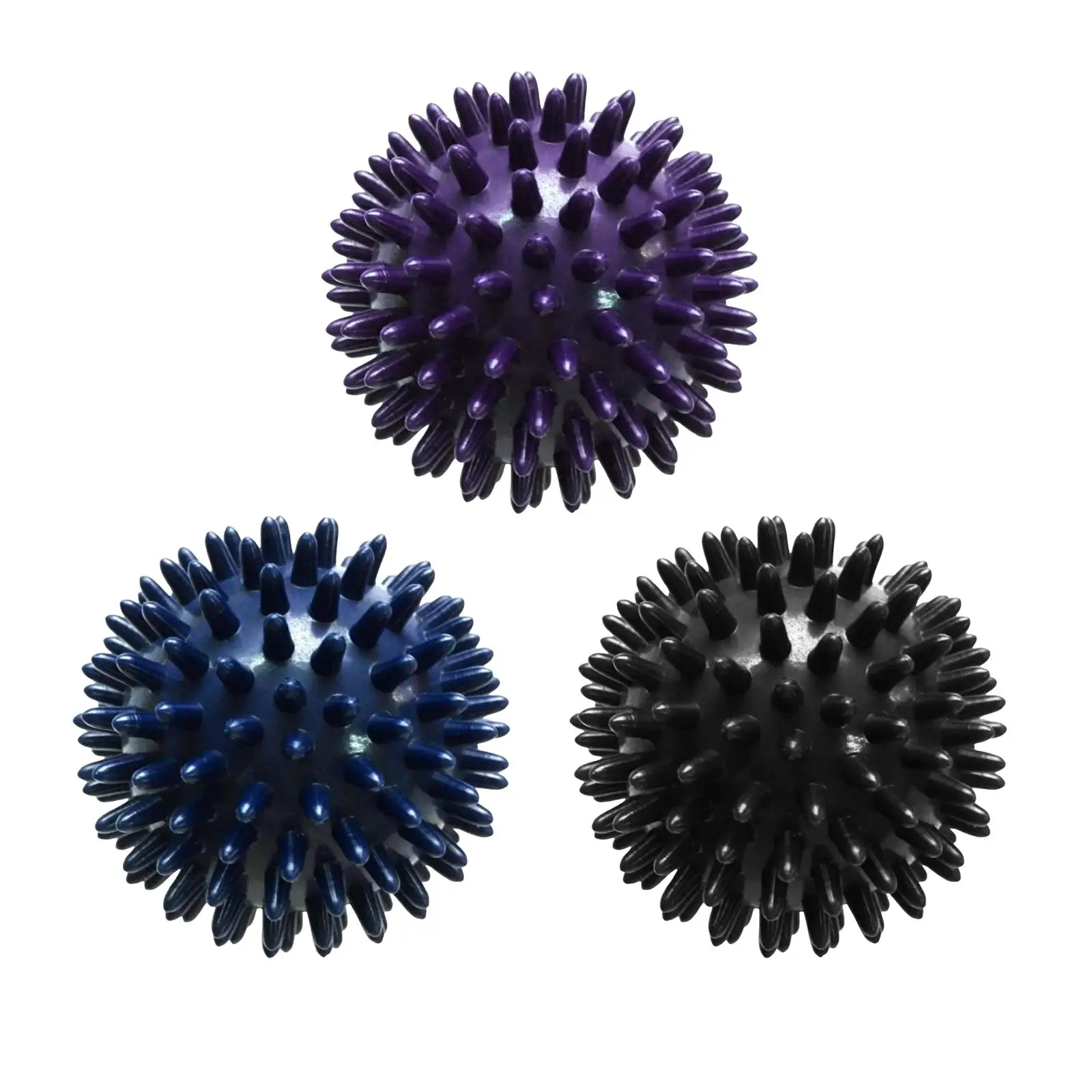 3x Spiky Massage Balls, Plantar Balls, Spiky Exercise Rollers Spiked massaging Roller for office Home Travel