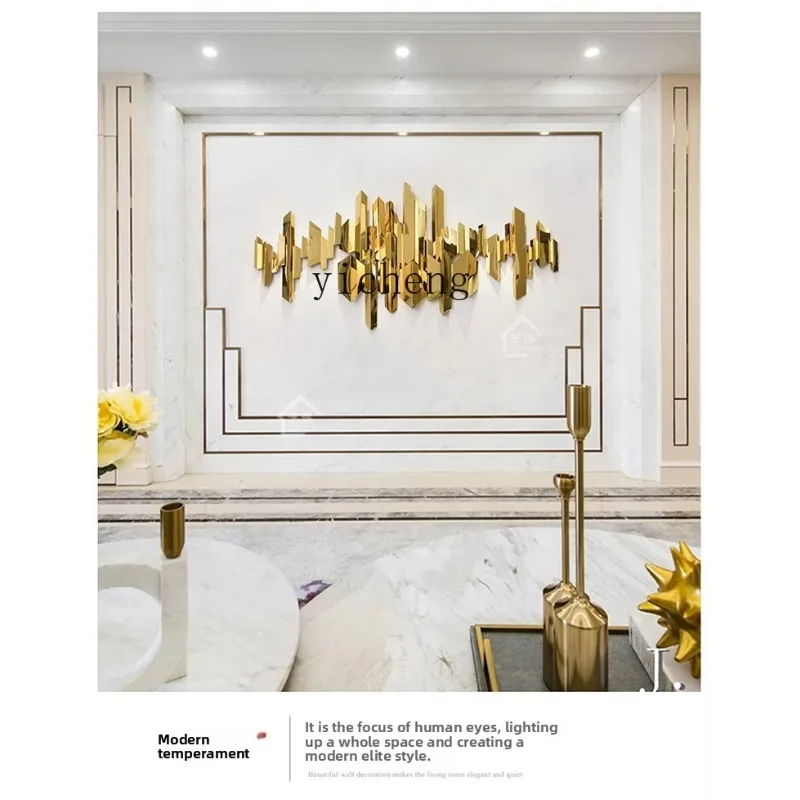 DSA light luxury modern model room wall decoration living room sofa background wall pendant metal wall decoration fairy garden