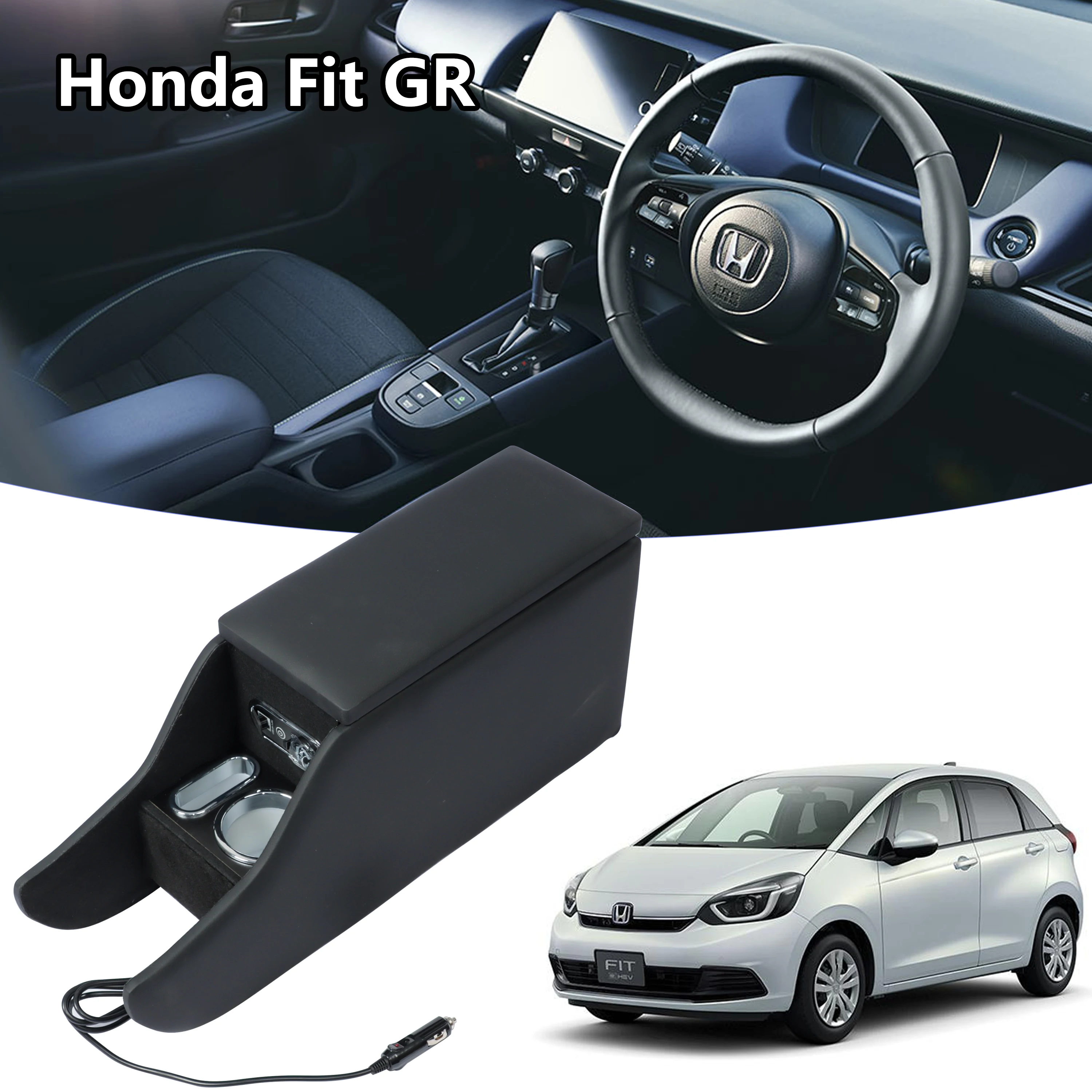 

Fit for Honda Fit GR Center Console Armrest Box Smart Console Armrest Car with Table Console