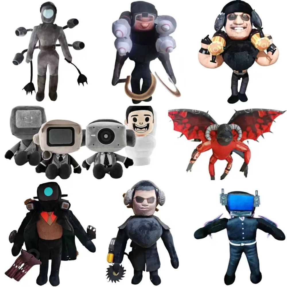 Skibidi Toilet Plush Titans Cameraman Drill Man G Man Speakerman TV Man Gman Drillman Speaker Man Doll Stuffed Animal Soft Toy