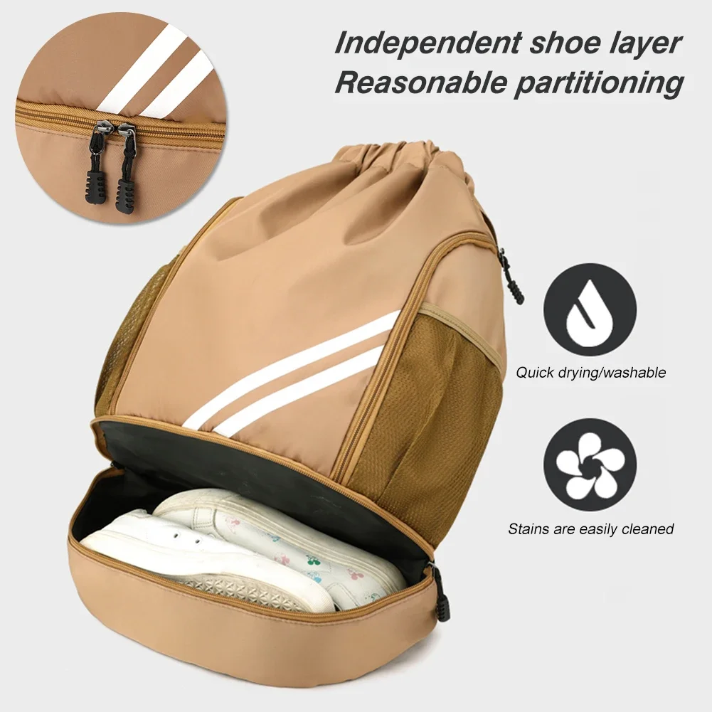 Sports Backpacks Waterproof Basketball Backpack Drawstring Backpack Sports Gym Bag with Shoe Ball Compartment Soccer Backpack