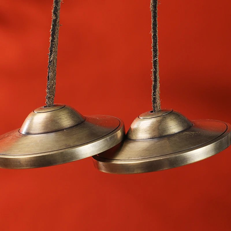 

Handmade Tinkle Bell Retro Brass Cymbals Tingsha Bells with Bag Retro Tibetan Bells Yoga Meditation Awakening Percussions Gifts