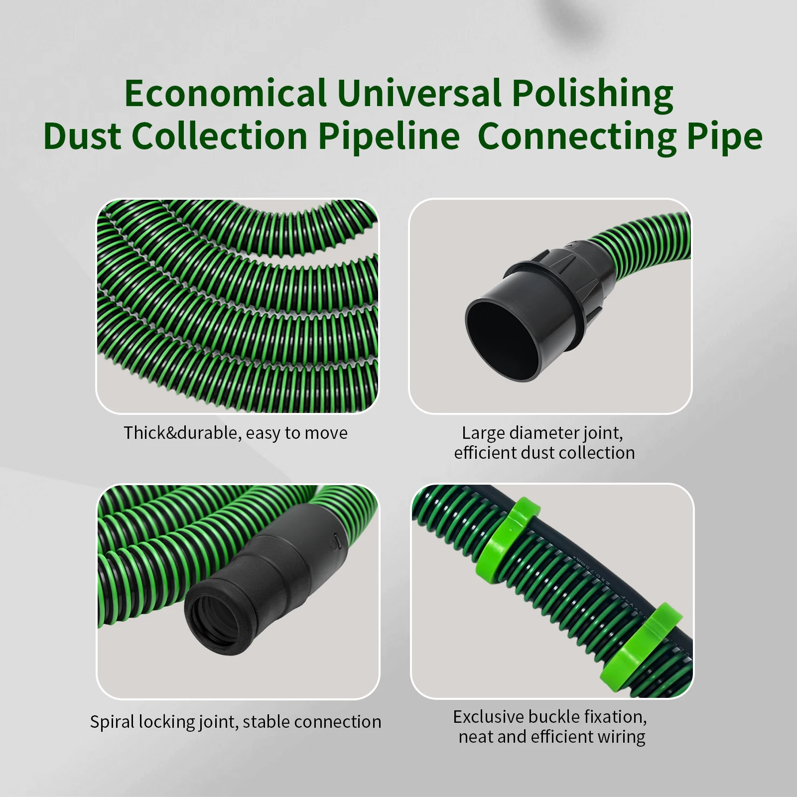 3.5M/5M Vacuum Tube & Dust Extractor Hose D27/32 Combo Kit for Festool Mirka, Antistatic Suction Hose & Wear-resistant Protectiv