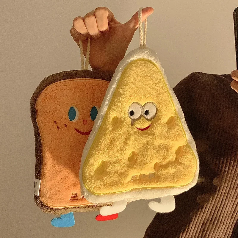 Cute Hanging Baby Hand Towels: Soft Skin-Friendly Absorbent Thickened Cartoon Toddler Wipes & Wash Towels，for daily wear.