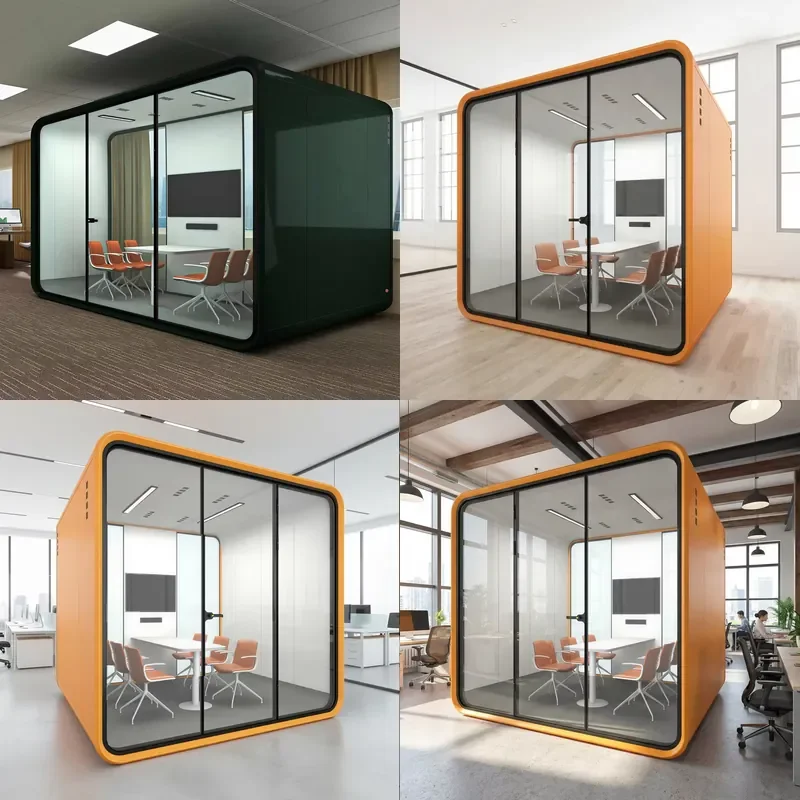 Multi size Soundproof Office Cabins Customizable Silent Booths Noise Isolation Design for Corporate Offices and Coworking