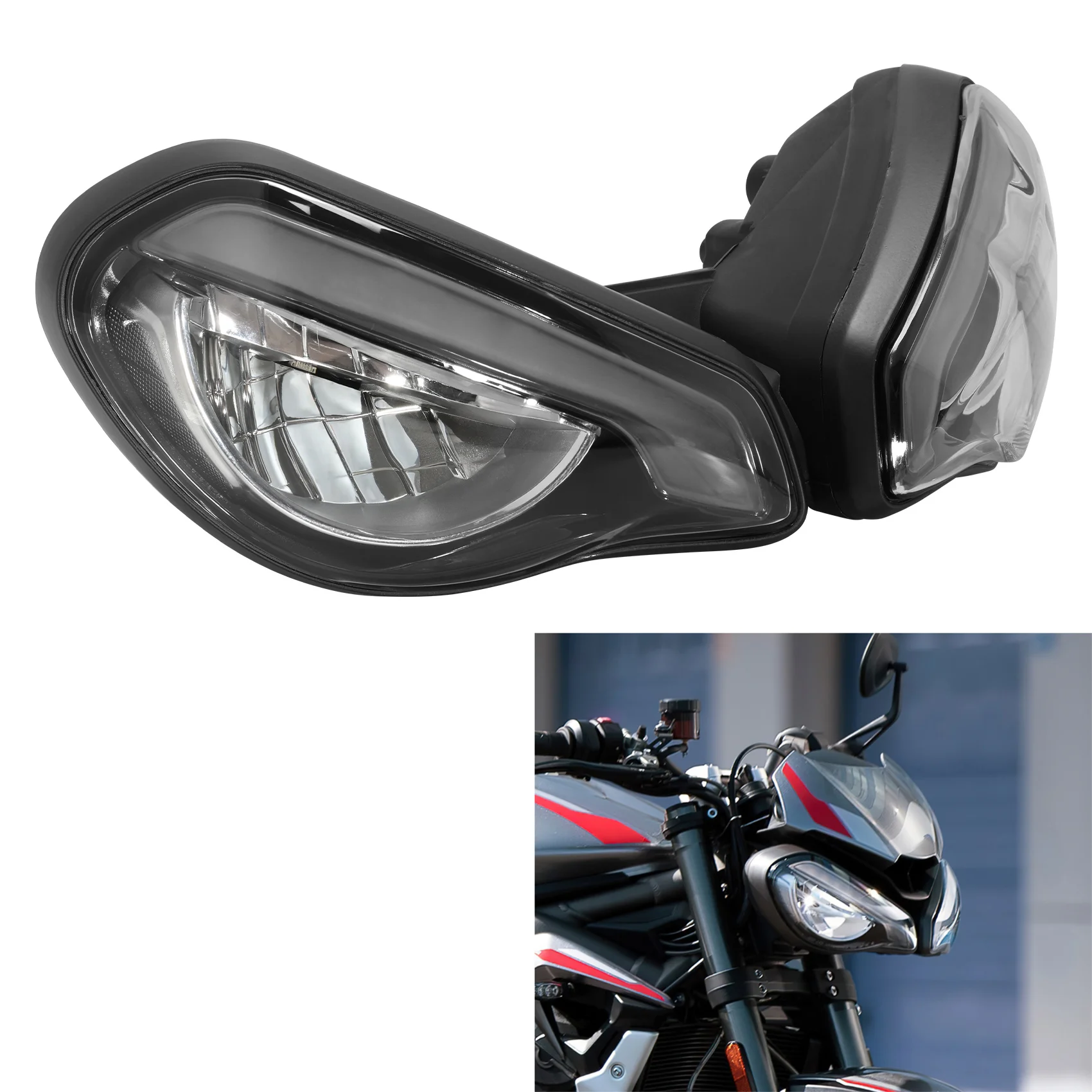 

LED Front Headlight Assembly For Triumph Street Triple 765R 765 RS 2020-2022 Motorcycle