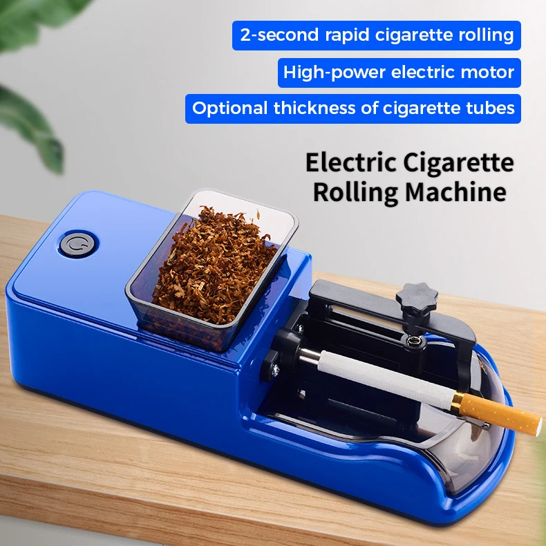 

6.5/8mm Tube Electric Cigarette Rolling Machine Cigarette Roller Mini Automatic Tobacco Filling Injector DIY Smoking Accessories