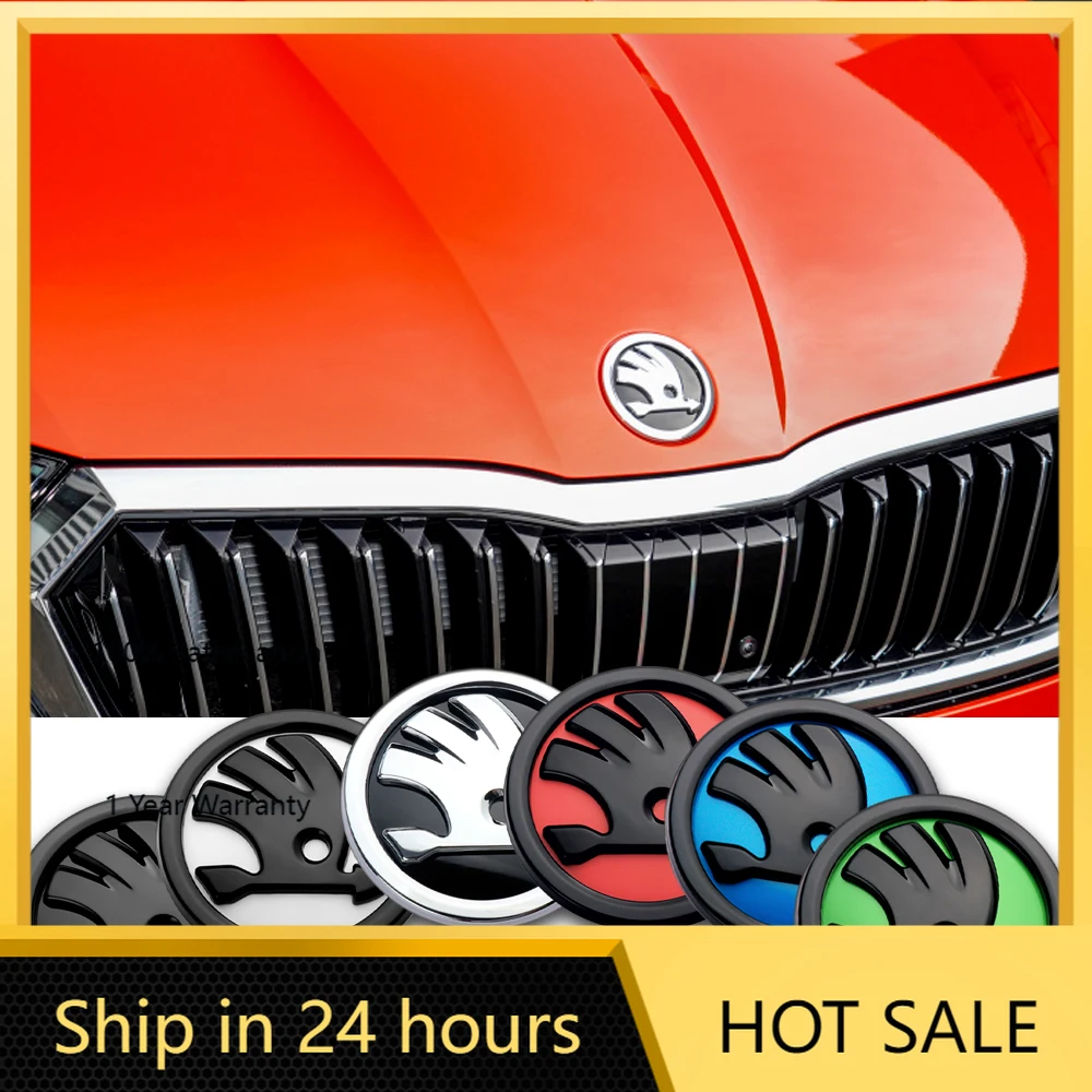 

Автомобильная наклейка 2026, хит продаж, 80/100 мм, передняя и задняя эмблема автомобиля, наклейки на заказ, автоаксессуары для Skoda S Fabia Rapid Superb Octavia A5 a