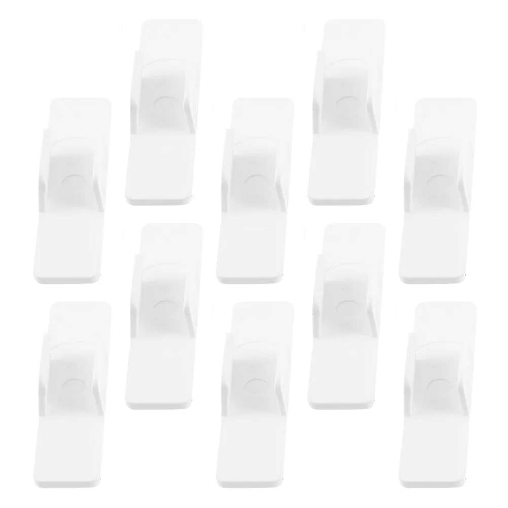 10 Pcs Whiteboard Pen Holder Adhesive Portable Pencil Clips Wall-mounted Plastic Holders Markers