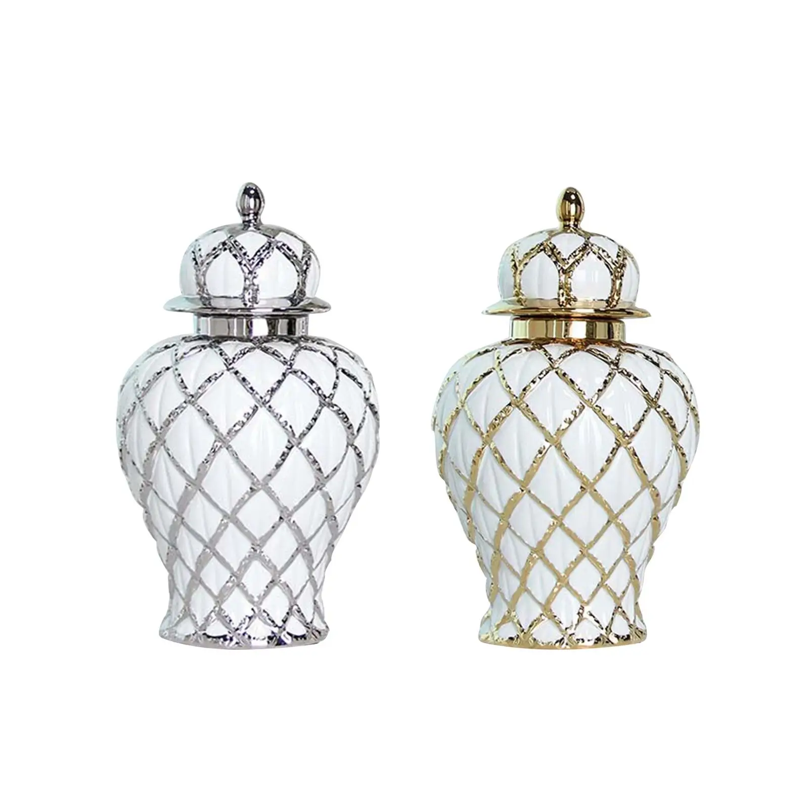 

Decorative Ginger Jar Multipurpose Modern Fine Craftsmanship Decoration Storage for Centerpiece Garden Desktop Living Room Party
