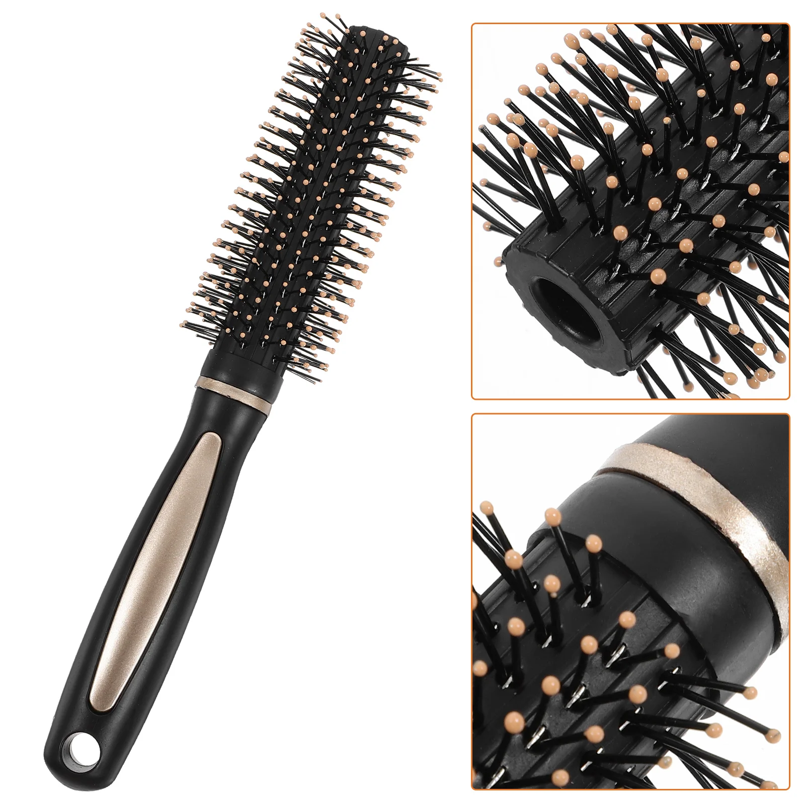 Anti-static Massage Comb Roller Small Round Hair Brush for Short Blow Drying Men