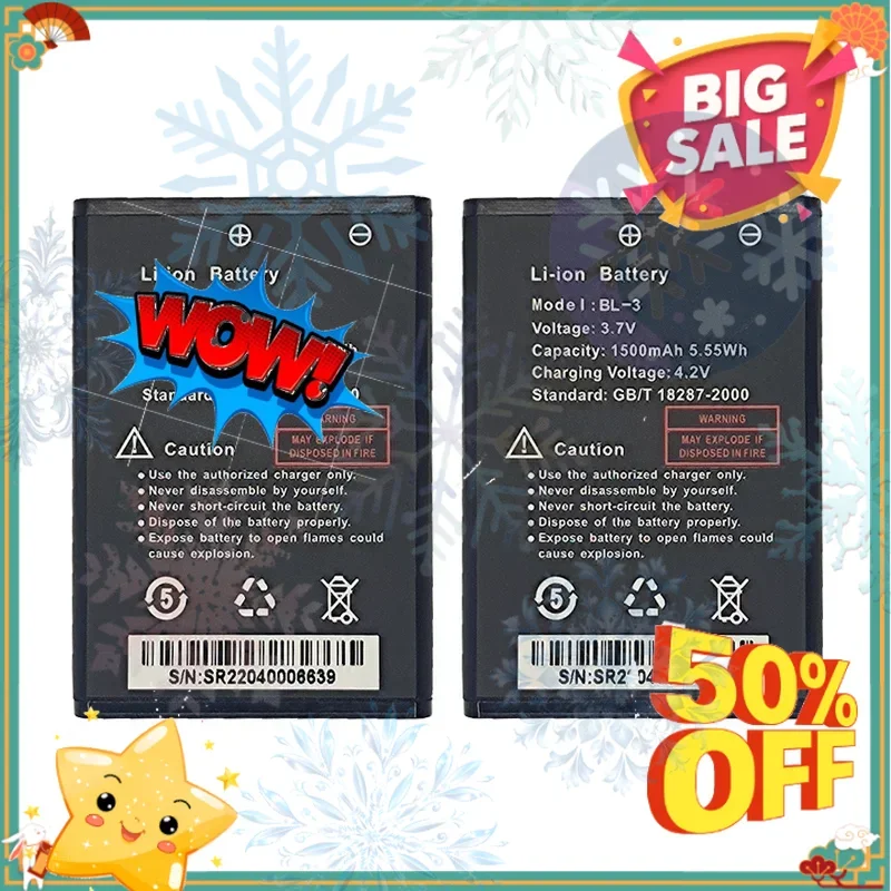 SWZY 2pcs For Baofeng UV-3R Walkie Talkie Battery 1500mAh for BF-UV3R Two Way Radio Accessories UV 3R Radio Extra Battery Model