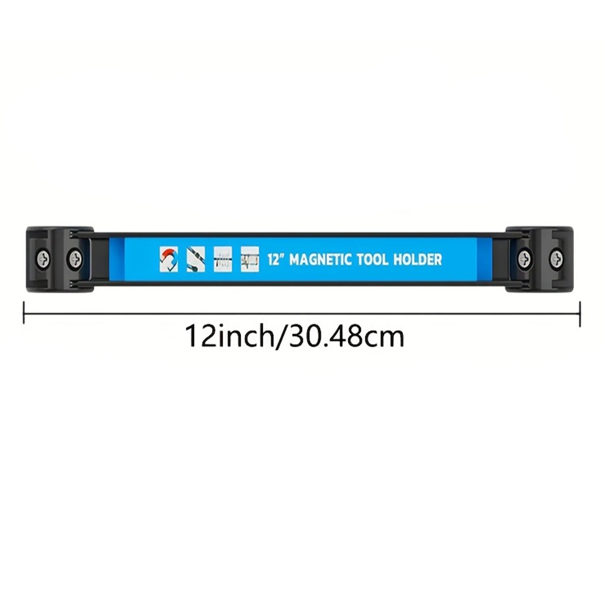 8,12,18,24 inch magnetische gereedschapshouder zware gereedschapsbalk, ruimtebesparende metalen organisator rekgereedschap voor werkplaats garage thuis
