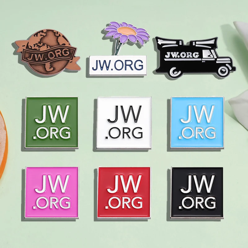 JW,ORG – broche en émail pour voiture noire, rétro terre religieuse, témoin de jéhovah, Badge à revers, bijoux cadeau pour amis chrétiens