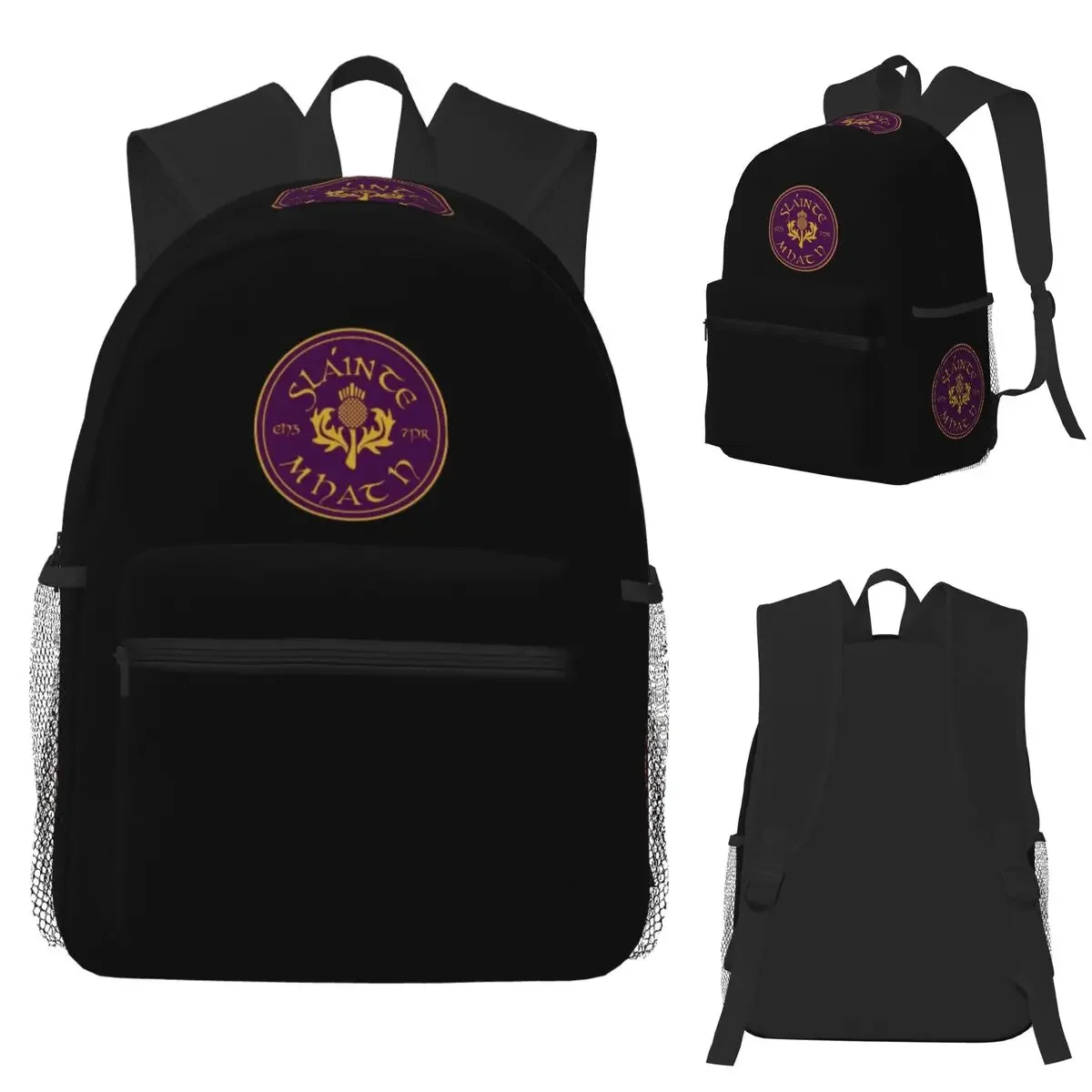 Slainte Mhath Scottish Toast With Thistl Student Backpack School Bag Hiking Travel Daypack for Boys Girls Bookbag Shoulder Bags