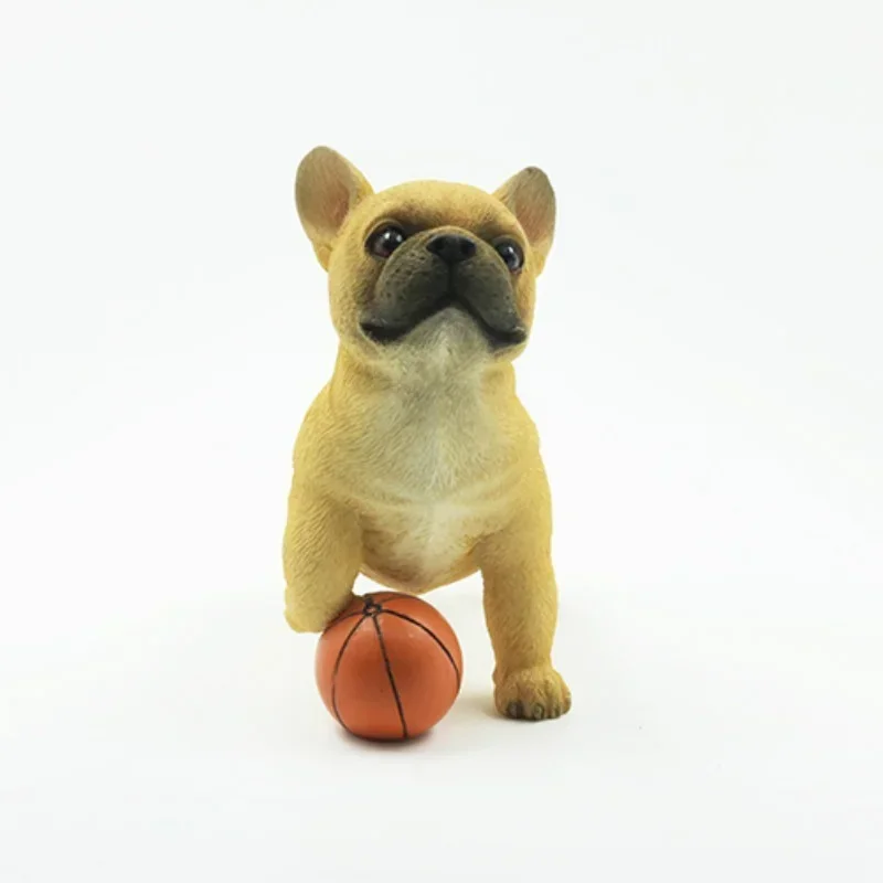 French Bulldog Figurine - Miniature Animal Model, Boat-Mounted Decoration, Fighting Simulation Craft