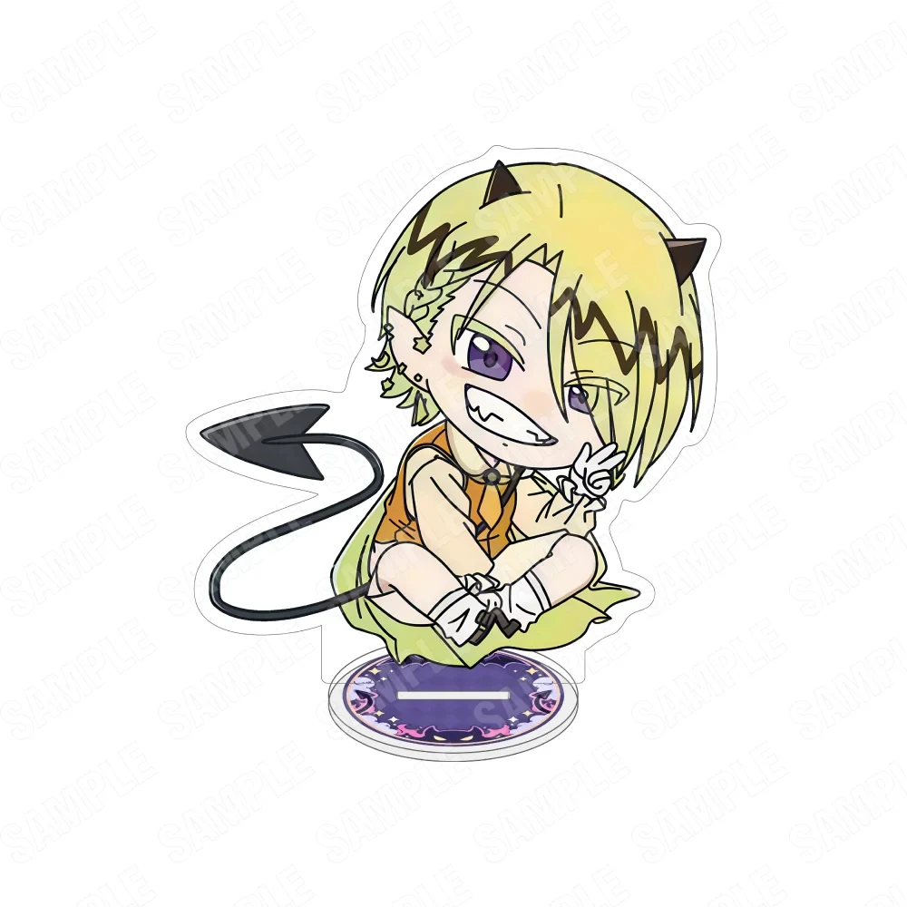 Mairimashita Iruma-kun Acrylic Iruma 10CM Double Sided Stand Keychain Clara Asmodeus Kalego Chibi Ver. Desk Decor Gift for Fans