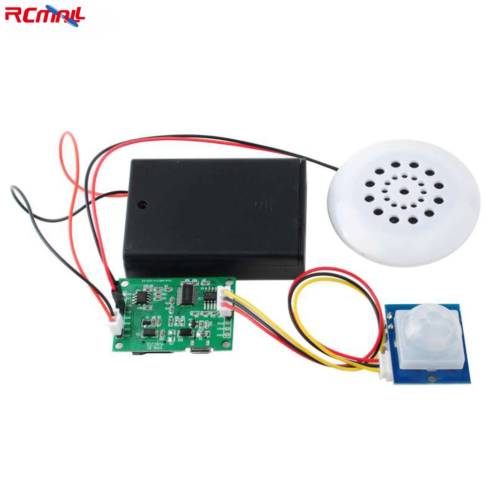 Sound Recording Module MP3 Music Voice Playback Kit with PIR Infrared Sensor Support USB Download TF Card for DIY Shop Welcomer