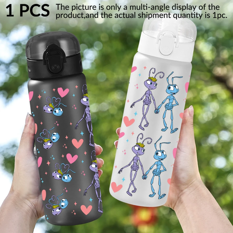 1 Buah Botol Air Plastik Pola Disney Ant Love 26oz Cangkir Air Olahraga Luar Ruangan Hadiah Ulang Tahun/Homecoming