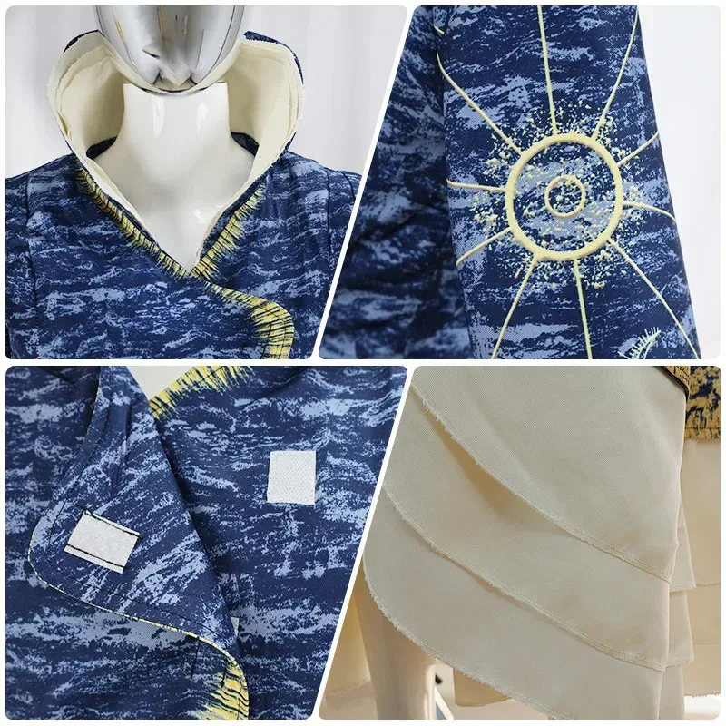 الشريرة مدام موريبل تأثيري الساحرات شعر مستعار أنيمي فيلم الملابس القوطية فستان حفلة الهالوين عيد الميلاد مخصص الفتيات امرأة