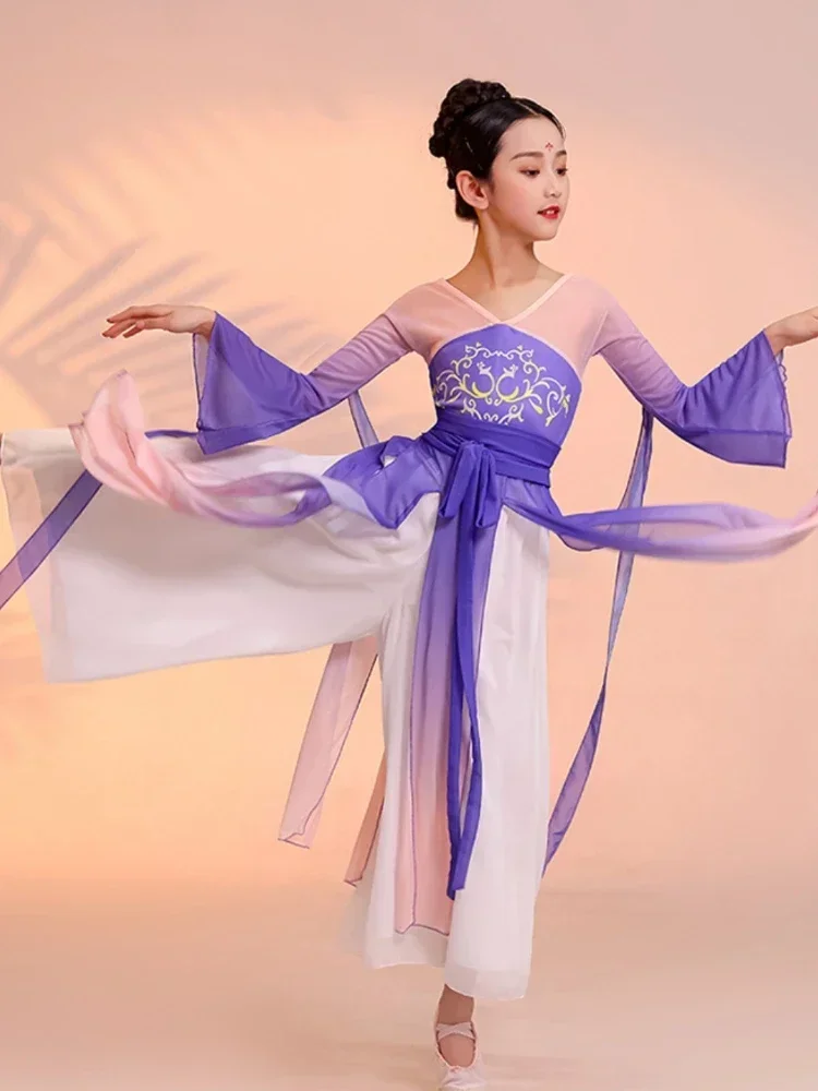 Odzież do ćwiczeń tańca klasycznego Narodowe nowoczesne występy Kostiumy do tańca Yangko Dziewczyny Hanfu Elegancka odzież do tańca dla fanów