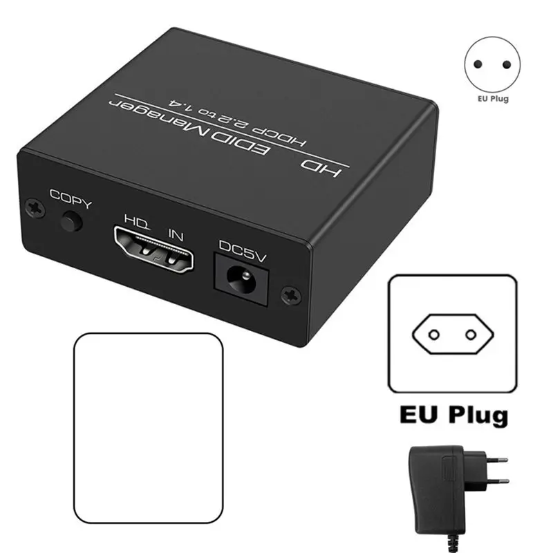 [NEW!A25P】 EDID Emulator 4K 60Hz EDID Manager HDMI-Compatible Feeder Emulation EDID Issues Doctor 2.0 Converter EU Plug
