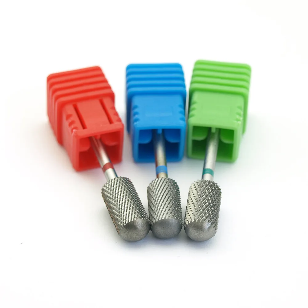 Cemented carbide Steel Milling Cutters For Manicure, Removing Gel Polish Nail Drill Bits Smooth top of the cylinder Tools view 5