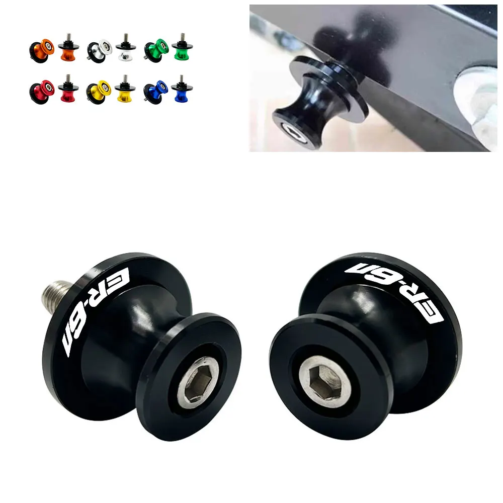 

New Fit For Kawasaki ER 6F ER 6N 2006-2017 Motorcycle Accessories 10MM Swingarm Spool Slider Stand Screws Customized logo