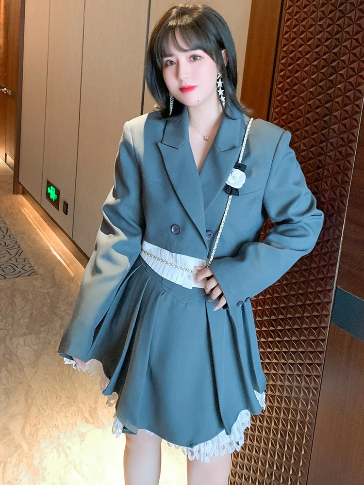 

Элитный мужской комплект MIUCO: модная верхняя одежда и юбка с дизайнерскими вставками и манжетами, коллекция Весна 2024