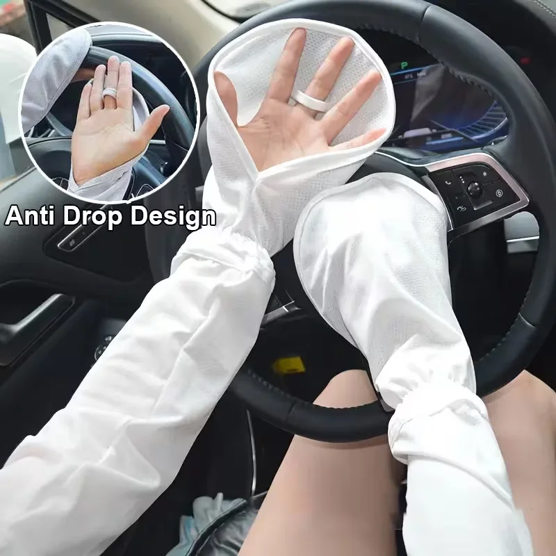 Anti-sunburn Arm Sleeves Women's Driving Sun Protection Long Sleeves Quick-drying Sunscreen Sleeves Breathable Cycling Gloves