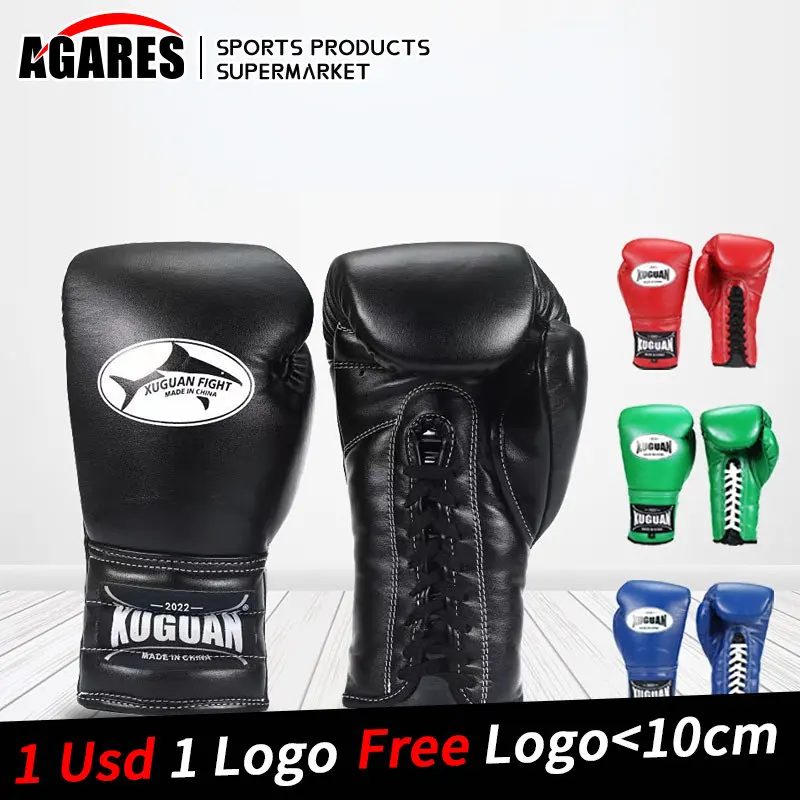 60 80 100 120oz Boxing Gloves PU Leather Muay Thai Guantes De Boxeo Free Fight MMA Sandbag Training Glove For Men Women