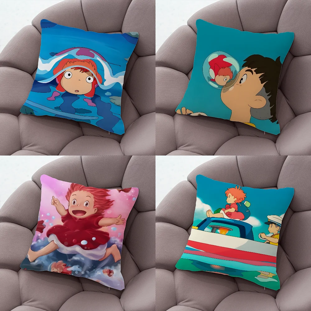 

Cute Ponyo Pillow Case Pillow Case Living Room Sofa Cushion Cover Suitable For Home Bedroom Room Decoration