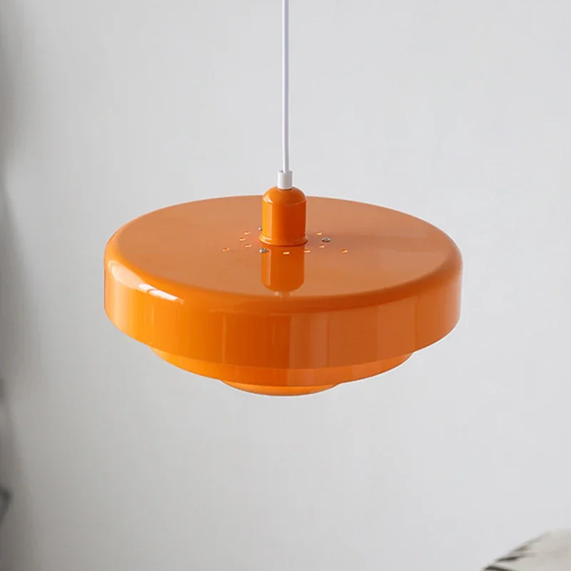 Plafonnier LED Suspendu Style Médiéval Rétro Orange, Luminaire Décoratif de Plafond, Idéal pour une Salle à Manger, un Restaurant ou une Maison, 73 Bars