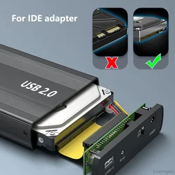 Корпус жесткого диска IDE для 3,5 2,5-дюймового жесткого диска IDE SSD USB-IDE HD Внешний металлический корпус жесткого диска с блоком питания