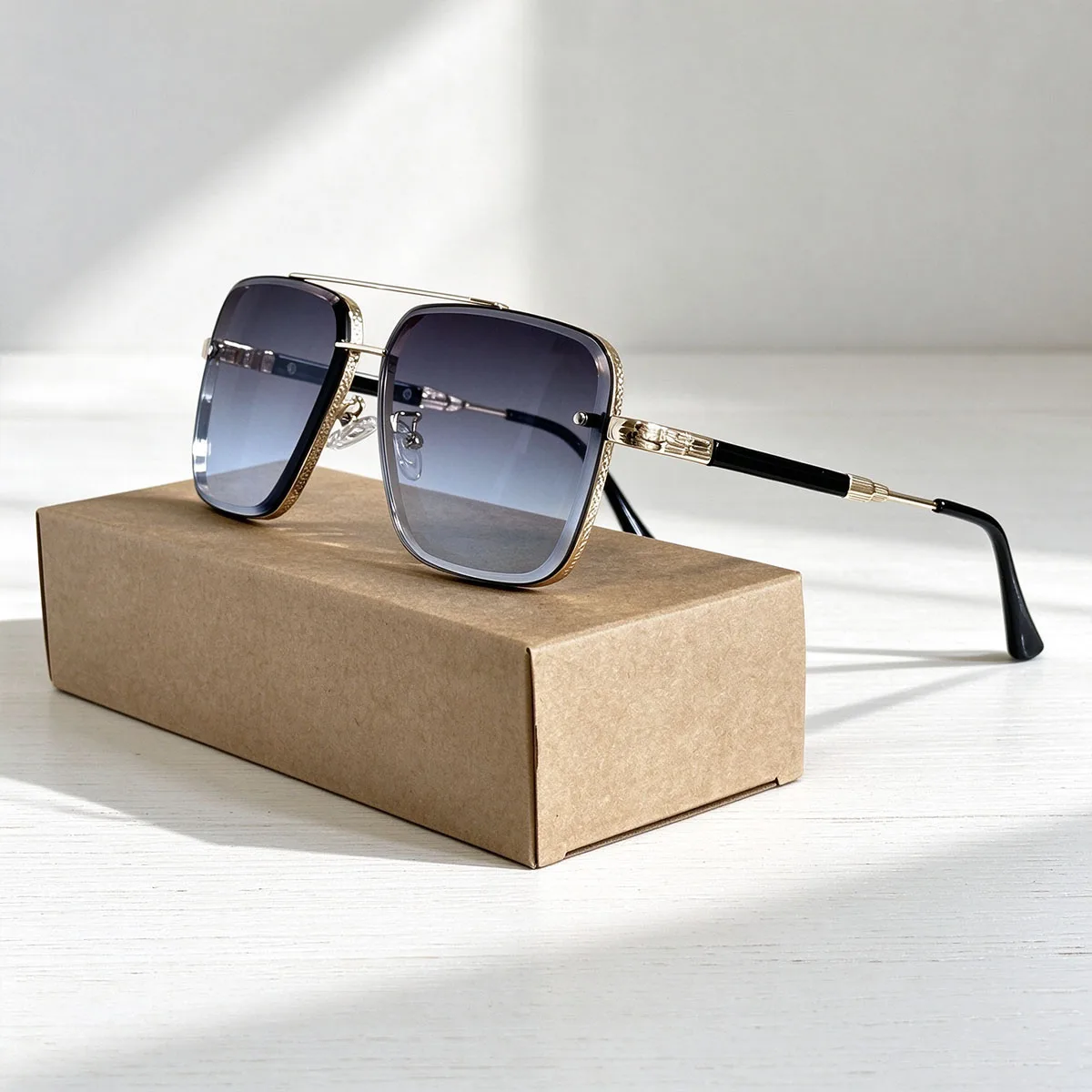 Oversized Square Sunglasses For Men Vacation Vintage Retro Sunglasses Women Trendy Dropshipping Fashion Glasses Gafas De Sol