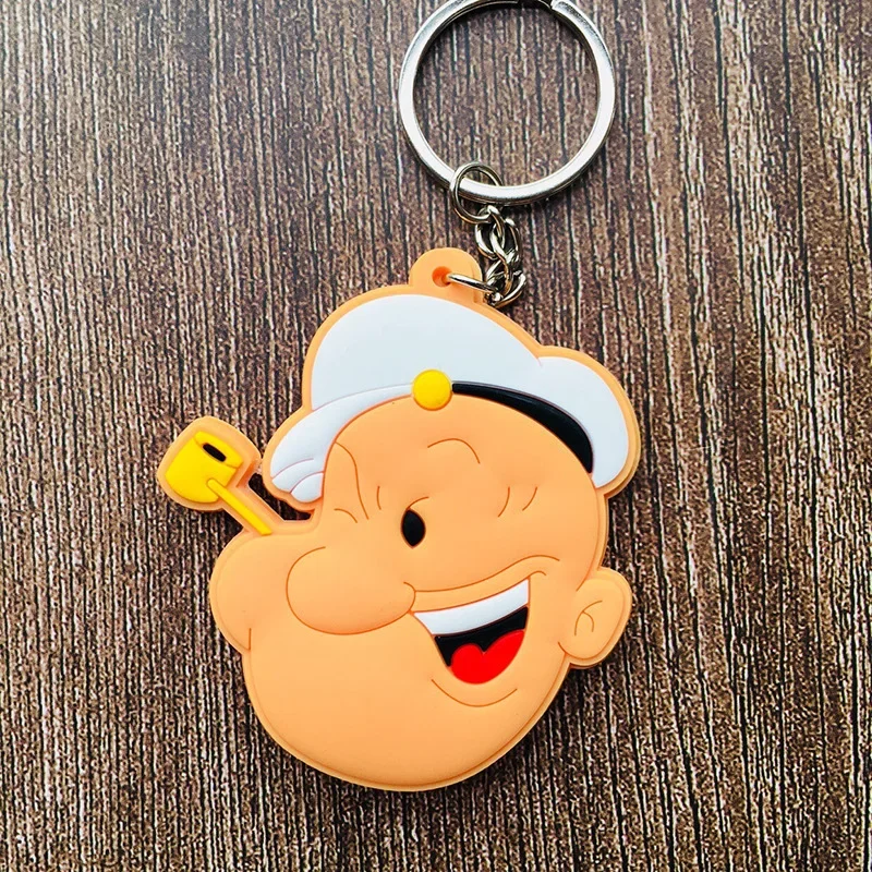 Gorąca sprzedaż Popeye Sailor Cartoon PVC breloczek oliwkowy Oyl Bobbi moda klasyczne Anime ulubione prezenty dla dzieci breloczek