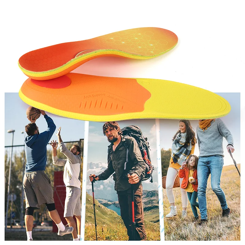 Flat foot sports insole arch correction support high elastic shock absorption anti-twist plantar correction artifact sweat absor