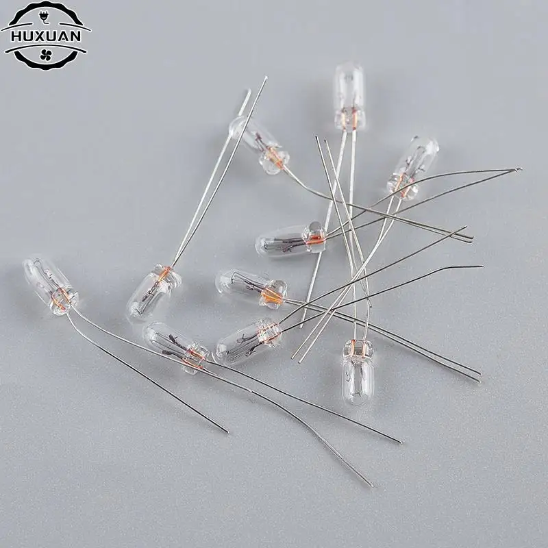 10pcs Miniature 0.07A 3mm 4mm 5mm 1.5V,3V,6V, 9V,12V, 24V Lamp Light Bulb Edison Incandescent Filament Rice