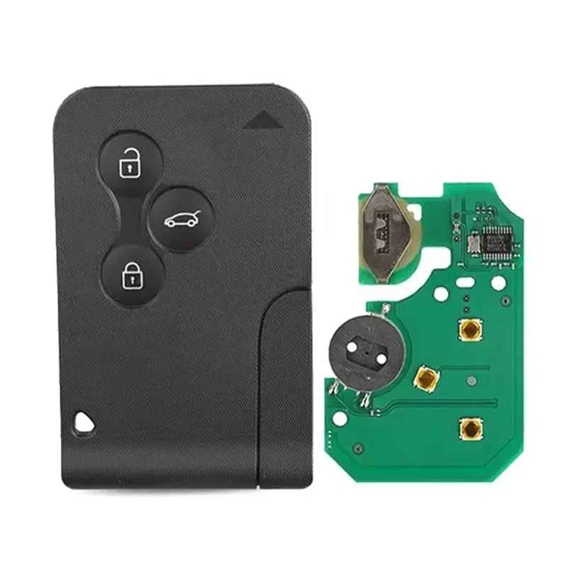 ID46 PCF7947 Chip 433Mhz Remote Key 3Button For Renault Megane 2 3 Scenic Clio 2003-2008 Upgrade Design Emergency Card B
