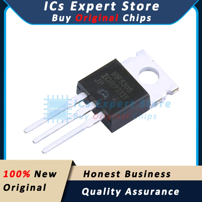 10PCS/LOT Original Transistor IRF5305PBF P Channel 55V 31A MOSFET IRF5305 IRF5305PBF TO-220