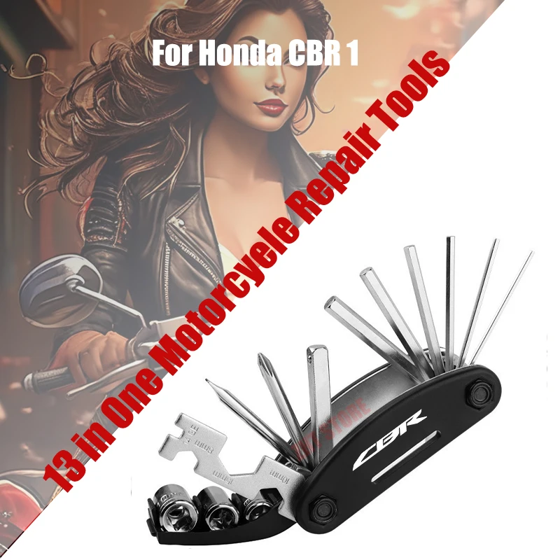 

For Honda CBR 1 13 in 1 Bike Bicycle Multi Repair Tool Set Kit Hex Spoke Cycle Screwdriver Tool Wrench Mountain Cycle Tool Sets