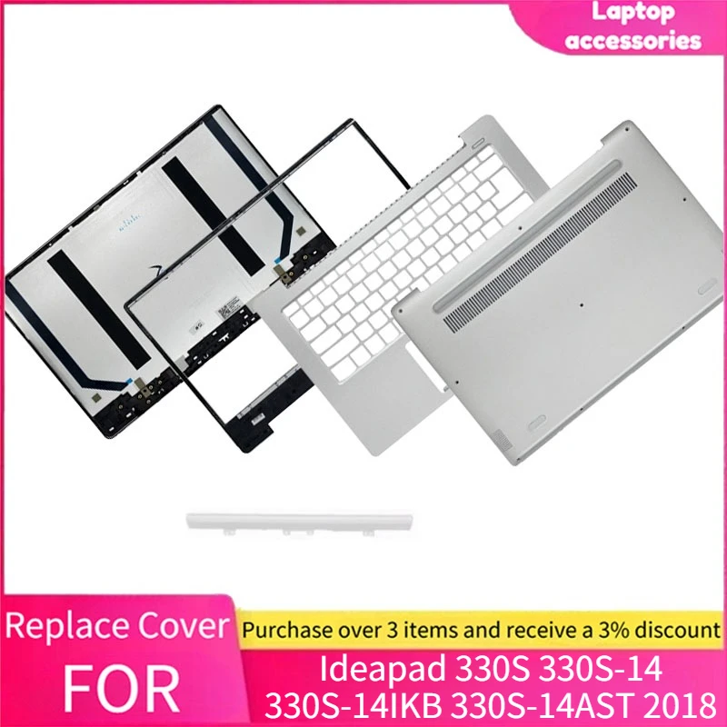 FOR Lenovo Ideapad 330S 330S-14 330S-14IKB 330S-14AST 2018 LCD Back Cover Bezel Bottom Case Hingecover Replace