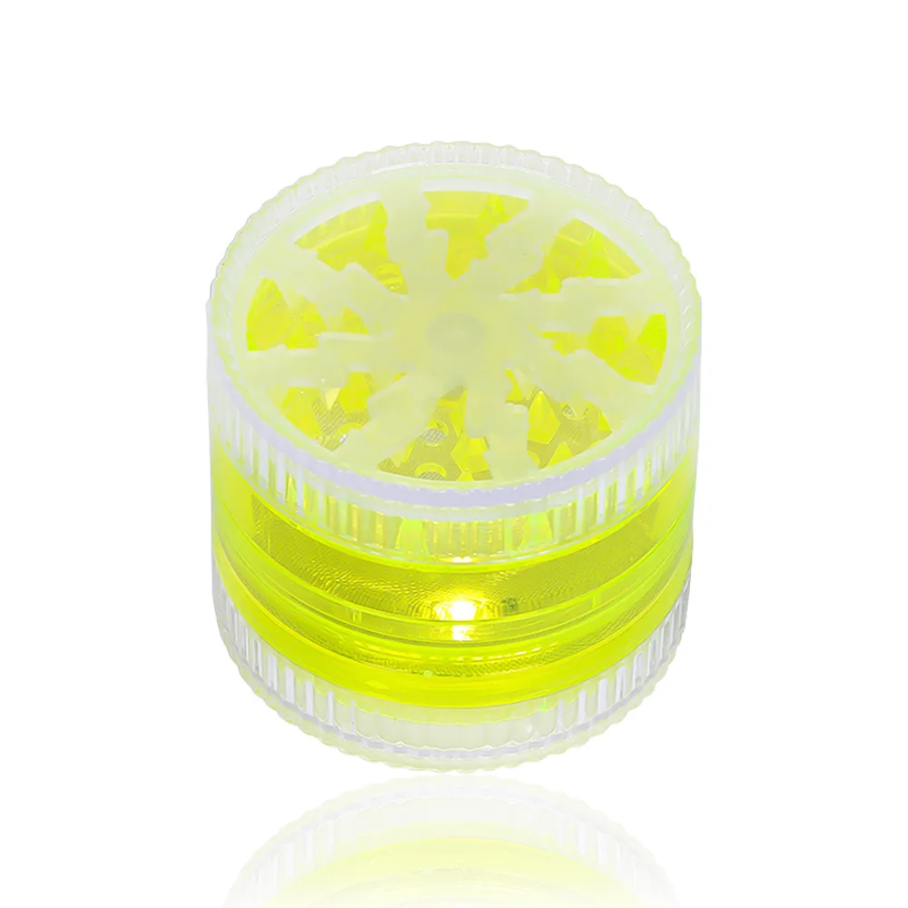 Glow in the Dark Plastic Herb Grinder Luminous Herbal Smoke Spice Crusher Hand Muller 4 Layer Smoking Accessories