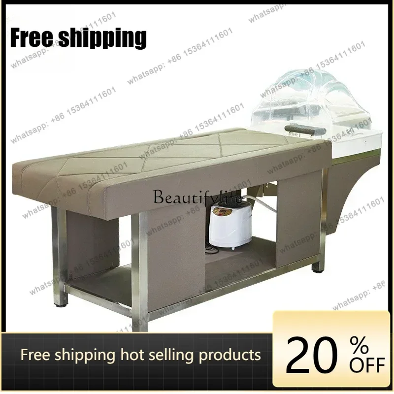 hot Thai Shampoo Bed Fumigation Water Circulation Head Therapy Flush Massage Ear Bed