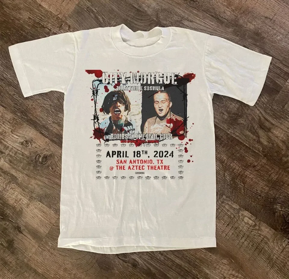 City Morgue Bombs in the Mail Tour tour Unisex T-Shirt Full Size UU792