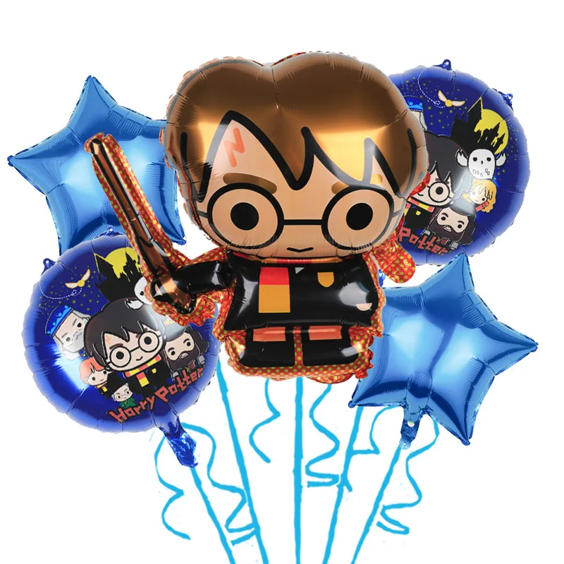 KAYOU Cartoon Harry Potter Birthday Party Balloon Decorations Disposable Tableware Plates Banner For Kilds Baby Shower Supplies