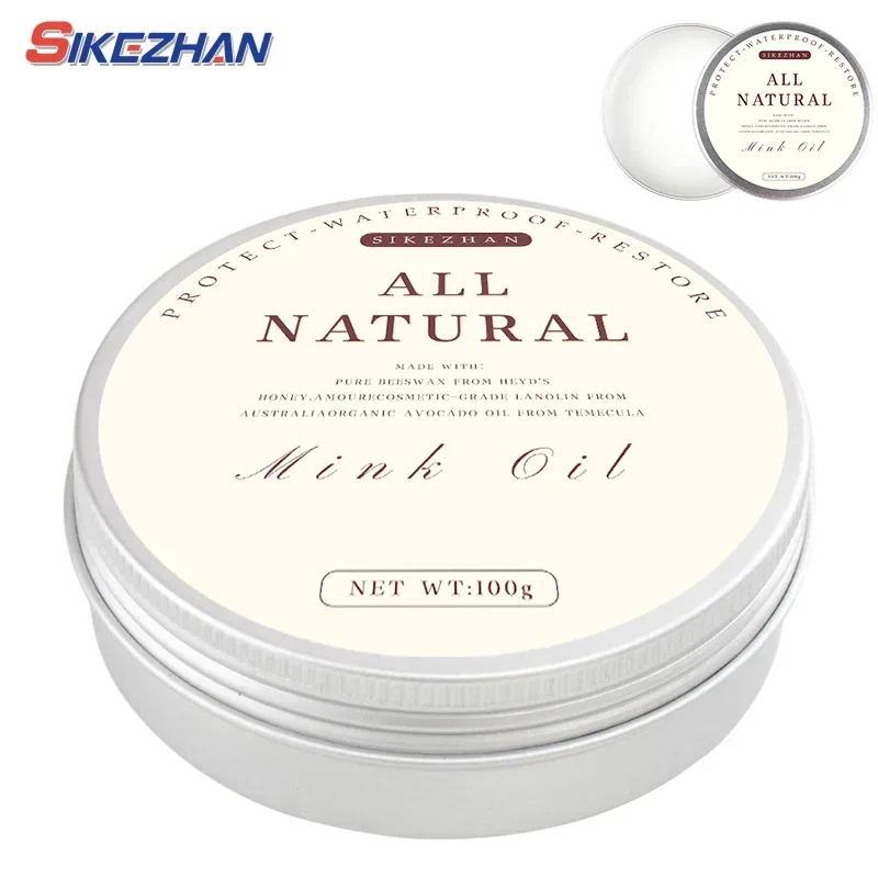 

Car Leather Cleaning cream Seat Maintenance Care Oil Leather Restoration Mink Oil Cream Leather Sofa car Interior Polishing